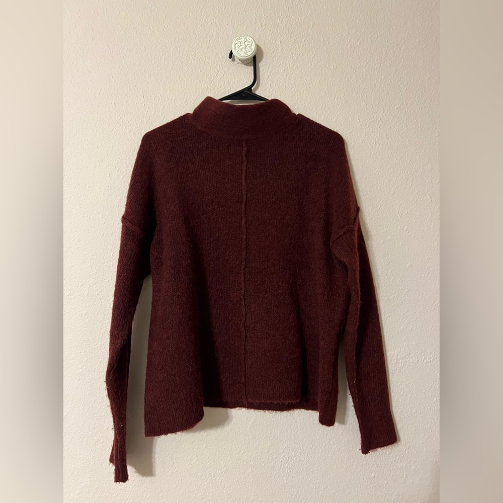 red burgundy sweater